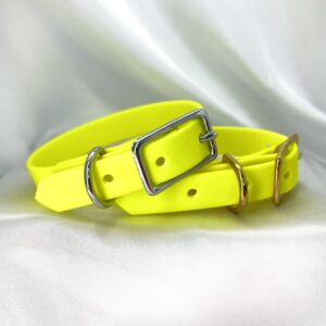 Collar cuero vegano NEON LEMON